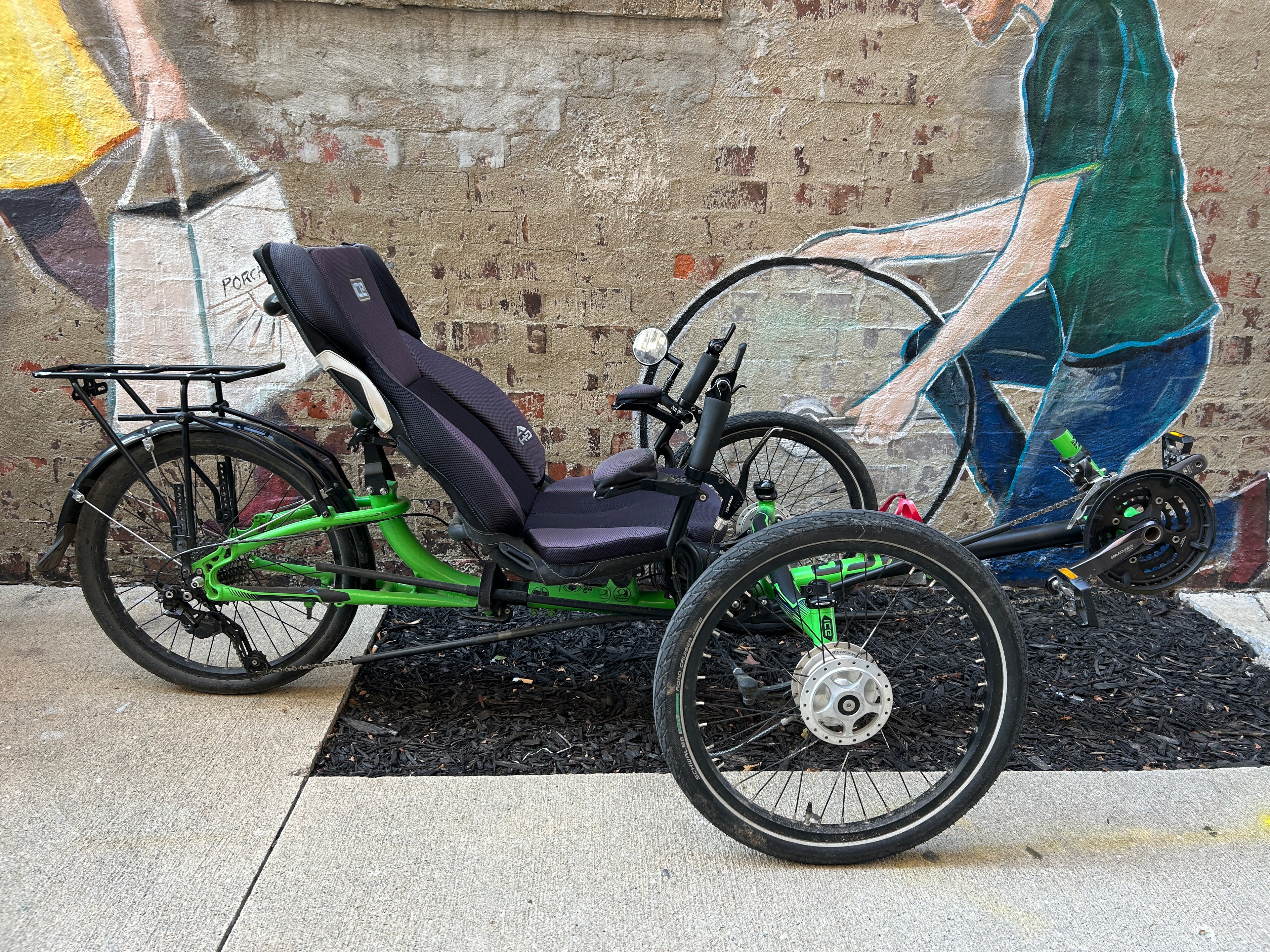 Ice Adventure Folding Recumbent Trike Green
